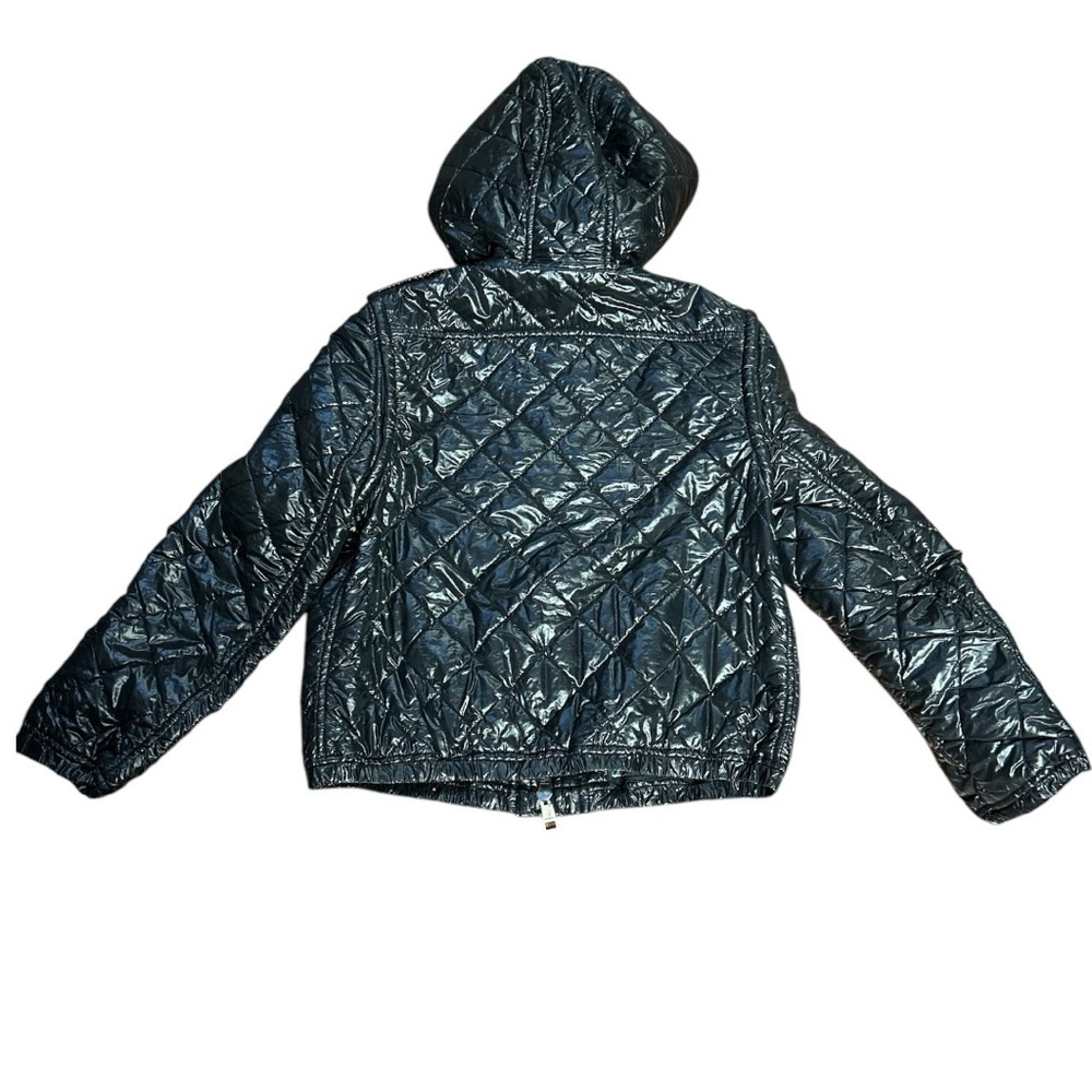 BURBERRY BRIT BLACK QUILTED PADDED DETACHABLE SLEEVE JACKET - Picture 6 of 10